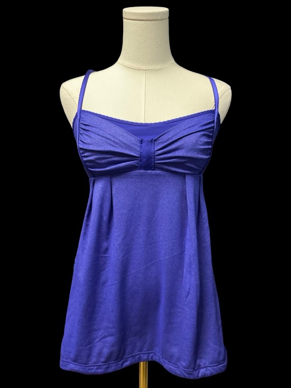 Blue Empire Bodice Tunic Tank Top